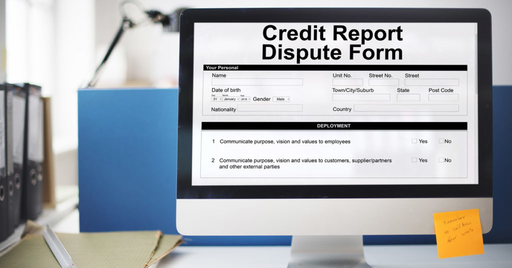 Information about disputing credit report.